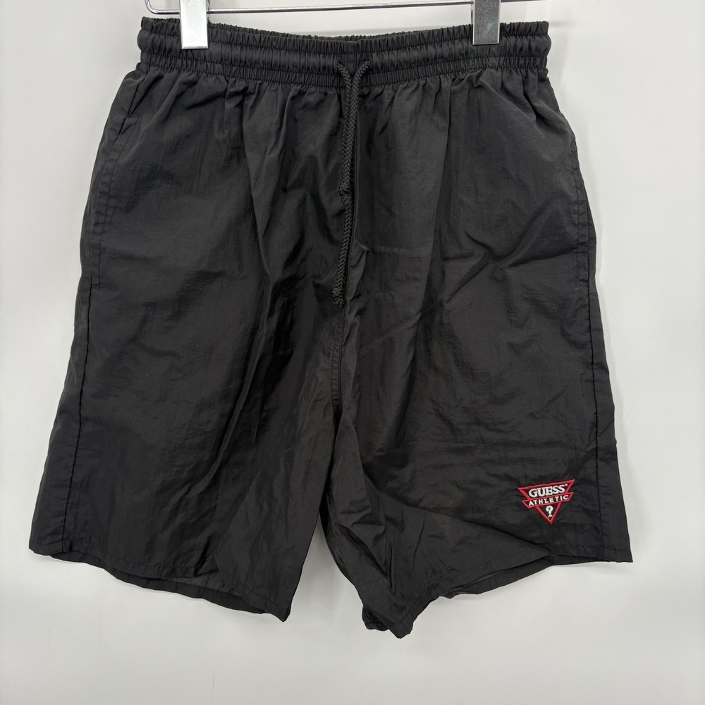 Vintage 90s Guess Athletic Nylon Active Shorts Size Medium Gorpcore Gym Workout